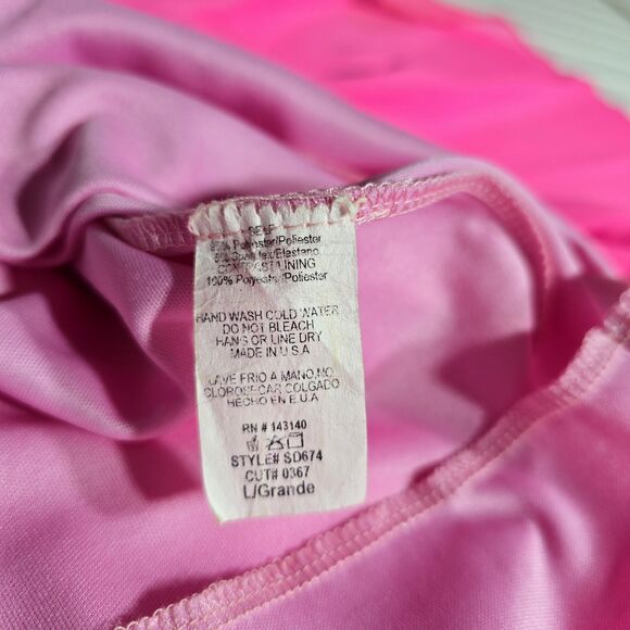 Style Rack Floral and Pink Color Block Short Dress Size Large Prom Wedding - Picture 7 of 9